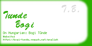 tunde bogi business card